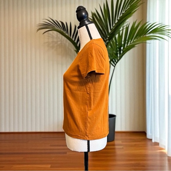 Madewell Whisper Cotton Crewneck Tee - Burnt Orange - XS - Picture 5 of 12